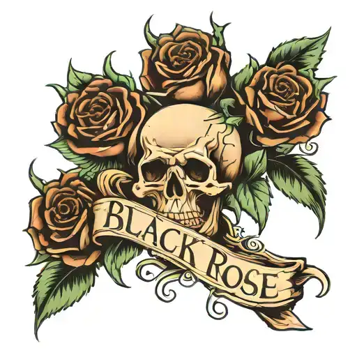 Black Rose Memento Mori Memento Vivere Written Underneath