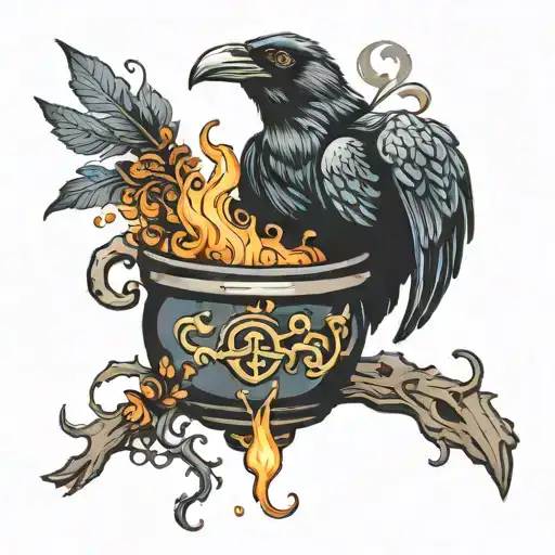 Crow And Cauldron Overflowing