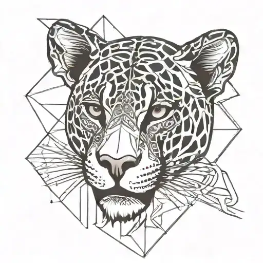Geometric Jaguar Line Work