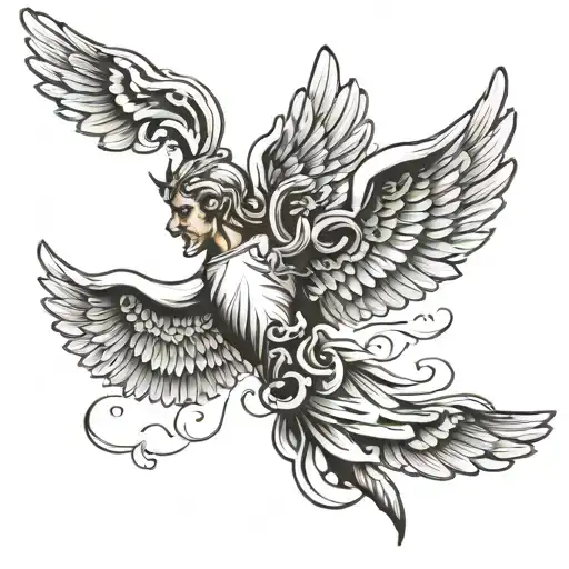 Dad Angel Wings Flying