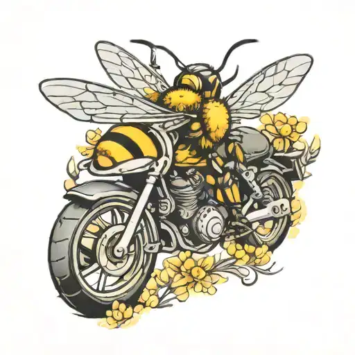 Bee On A Motorcycle