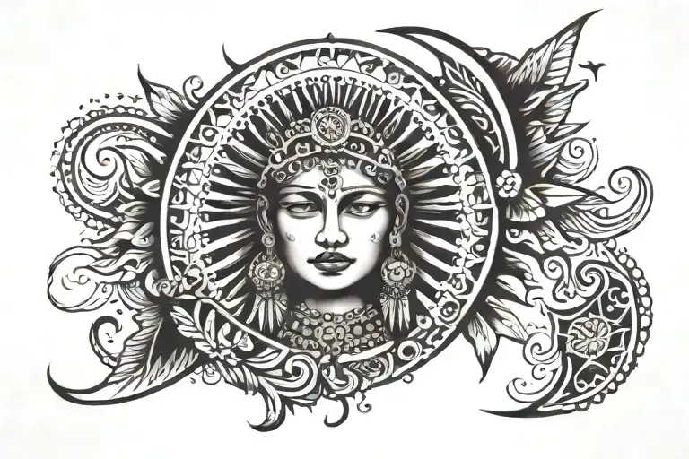 Half Moon With Indian Culture 3 Stars