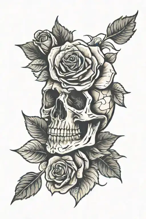 Skull And Rose