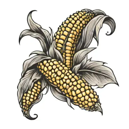 Ear Of Corn Next To A Water Fall