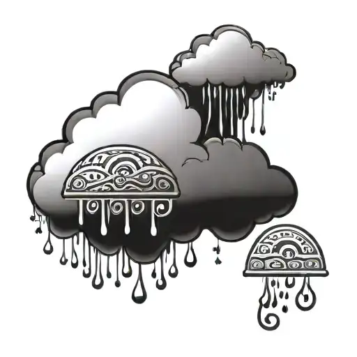 Rain Cloud With Rain Spelling Pura Vida