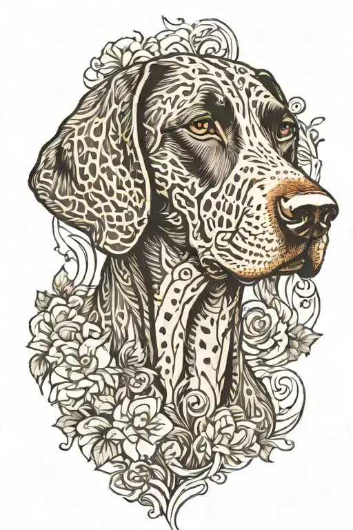 Make German Shorthair Pointer Dog With A Young Brunette Woman