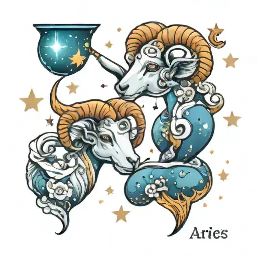 Aries And Aquarius Constellation