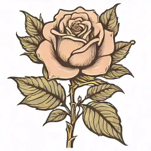 Cute Small Rose With Stem