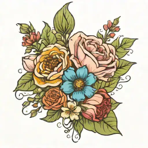 March And August Birth Flower Bouquet Made