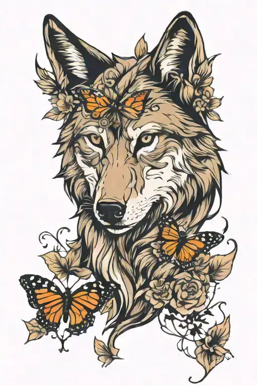 Wolf And Butterfly