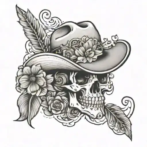 Create Me A Tattoo In Chicano Style Something Western Themed