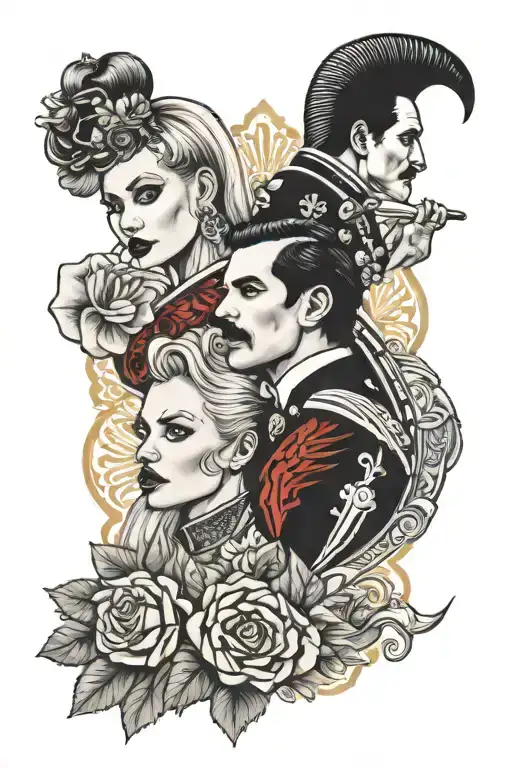 Maria Brink And Freddie Mercury Card Queen