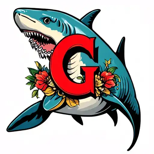 Hammerhead Shark With Letter G