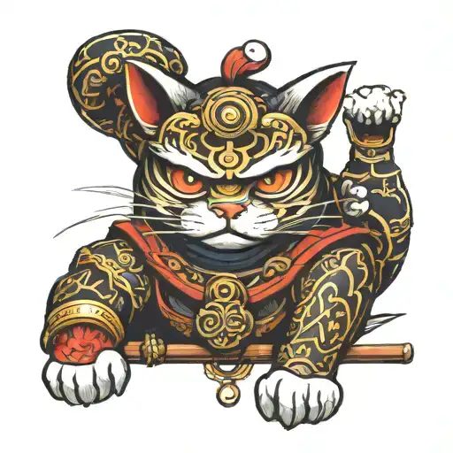 Samurai Lucky Cat