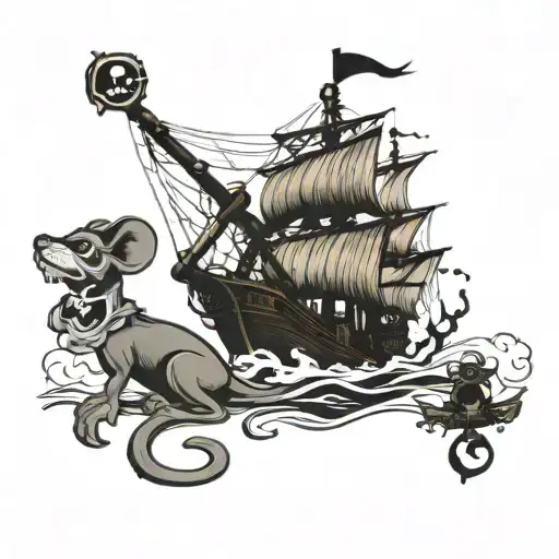 Pirate Ship And Mouse