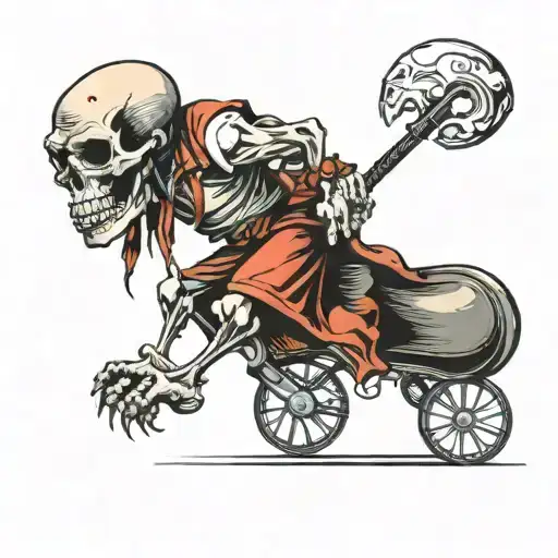 A Fool Pushing A Skull Uphill