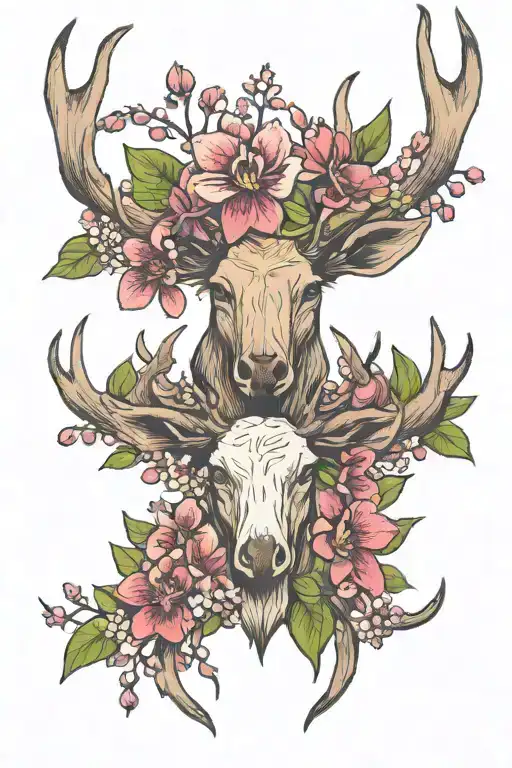 Orchid Moose Antlers