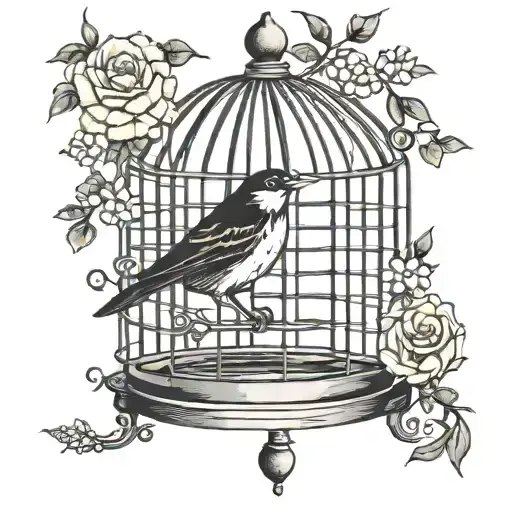 Bird In A Cage But The Gate Is Open
