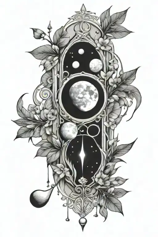 Archibald Knox Rain Moon Phases