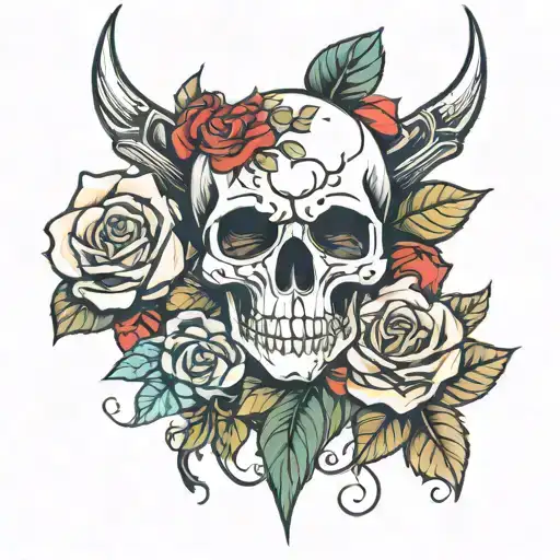 Skull And Roses