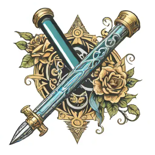 Lightsabers In Shape Of Roman Numeral 4