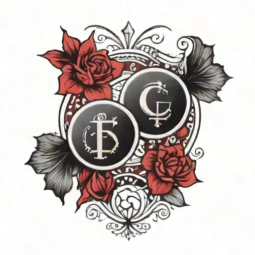 Zodiac Signs Gemini And Pisces Black And Burgundy Minimalism Lettering