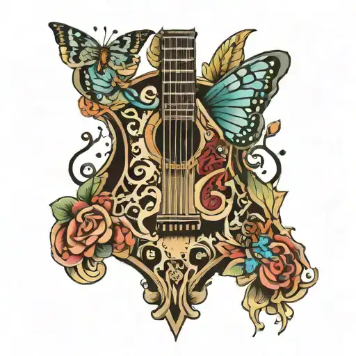 Guitar With A Moth