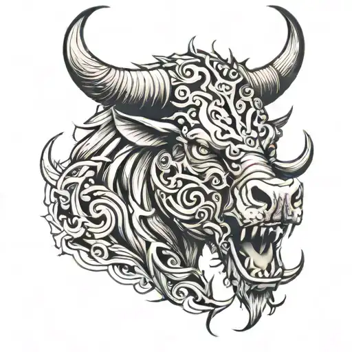 Angry Bull Wire Smoke Fire Piercing Spikes