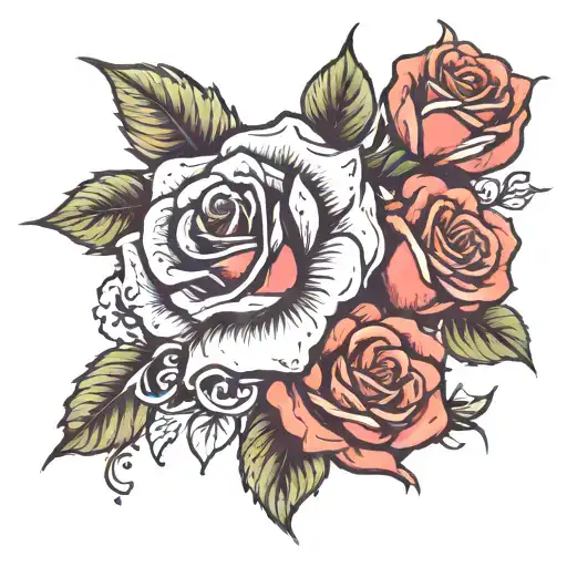 Rose And Rosery Hand Tat