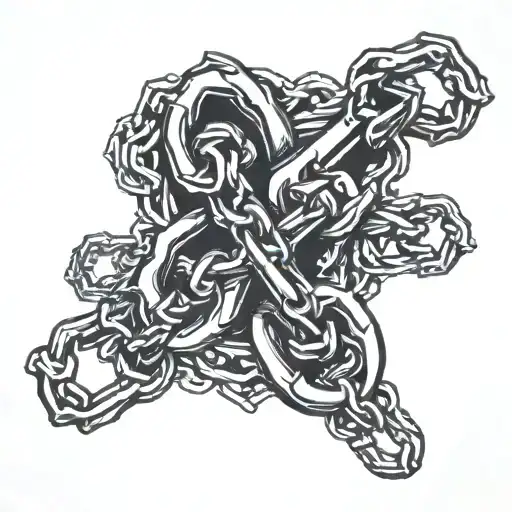 New Chains Same Shackles Gothic Font With A Chain