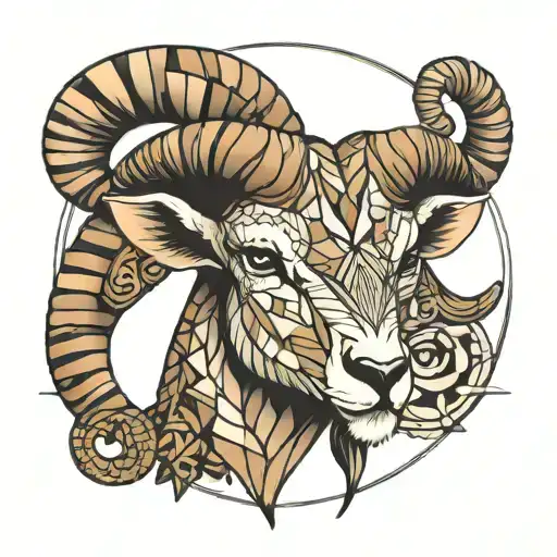Aries With Geometric Design Incorporating