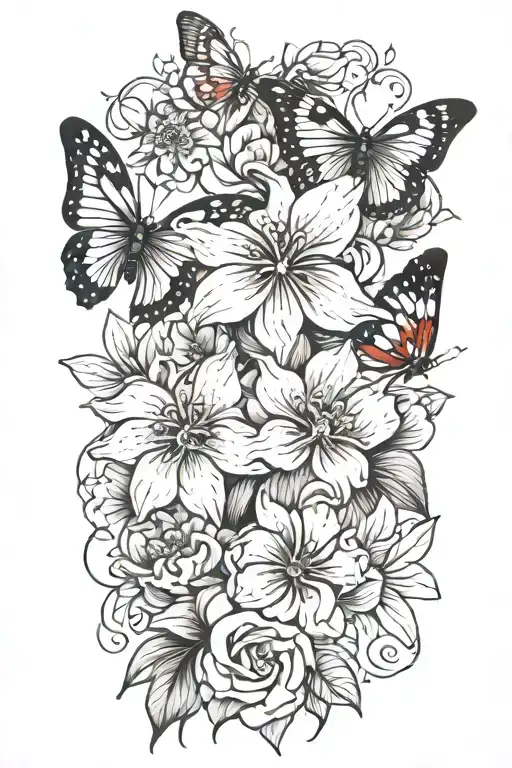 Flowers And Butterflies