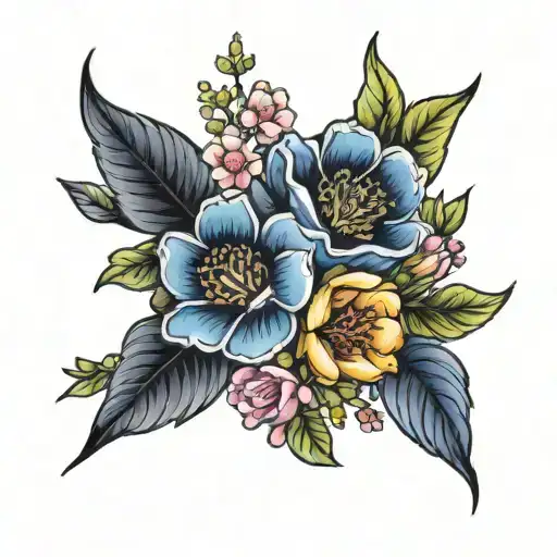 Bouquet With August And April Birth Flower