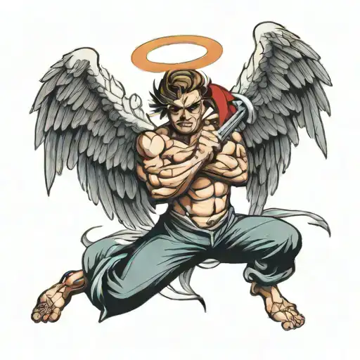 Angel Fighting Demons