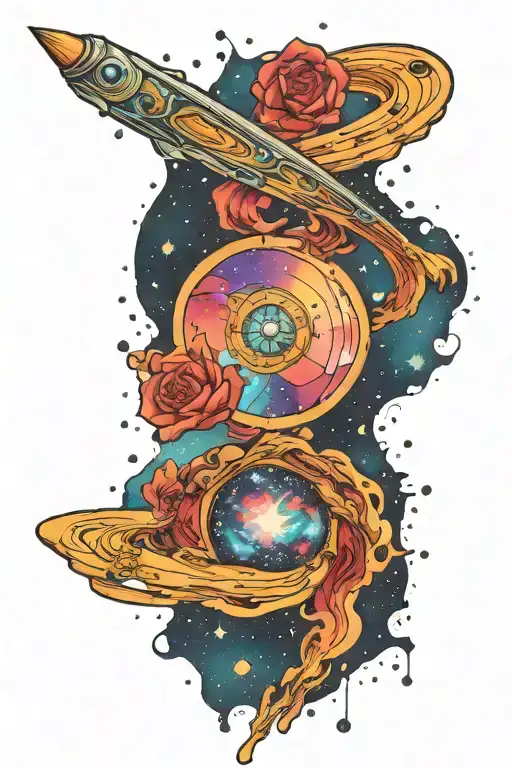 Andromeda Galaxy Inside Of A Semi Colon