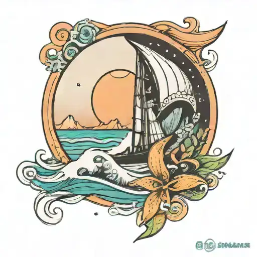 Beach And Moon Phase