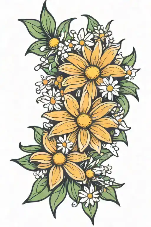 Light Star Daisy Flower