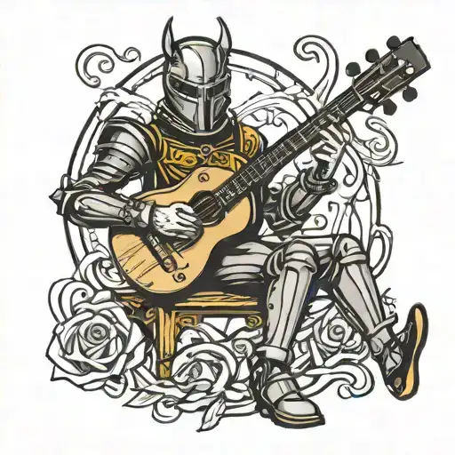 Tinman Holding A Guitar