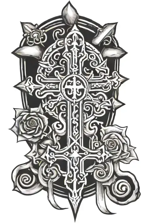 Three Nail Cross Made Entirely Of Black