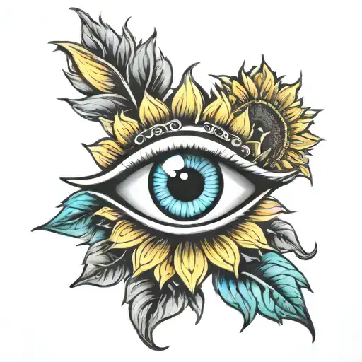 Evil Eye And Sunflower