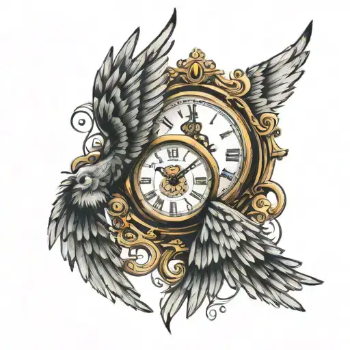 Clock And Wings