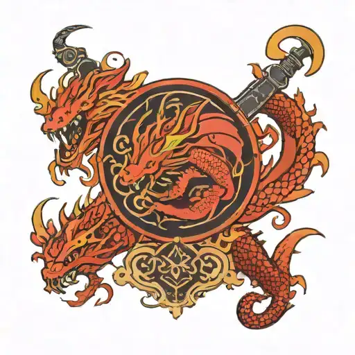 Eleiko Red Plate Barbell And Fire Dragon