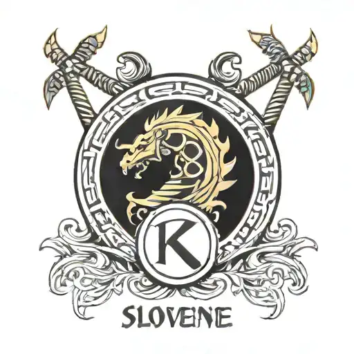Tattoo With Slovene Runes Calmness Strength And Warrior