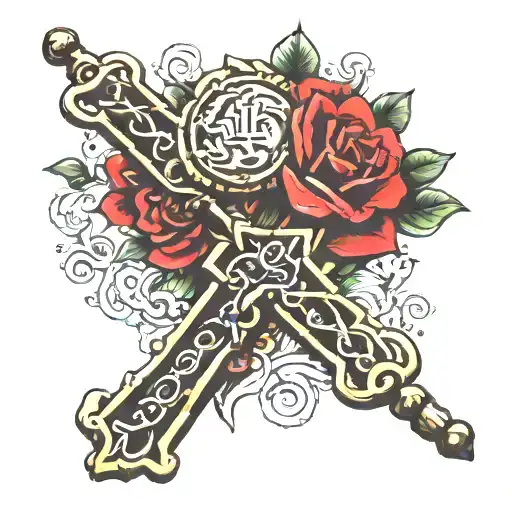 Rosary With Catdinal Around Hand