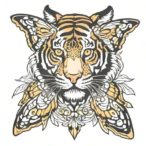 Tiger Eyes In Butterfly Wings