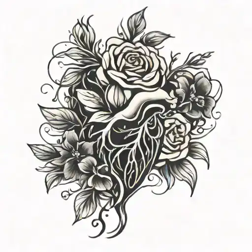 Oeach Blossoms Growing Out Of A Broken Heart