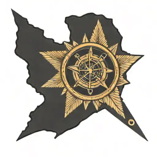 Georgia State Patrol Patch With A Compass