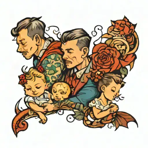 Family Of Husband Wife And Baby Boy