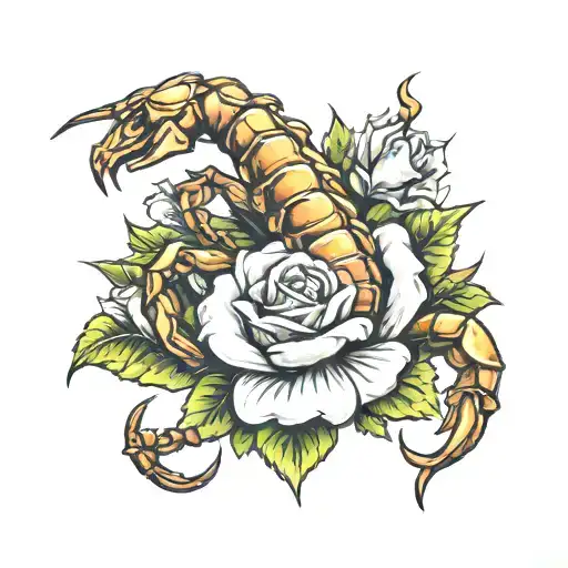 Scorpion White Rose Wrapped