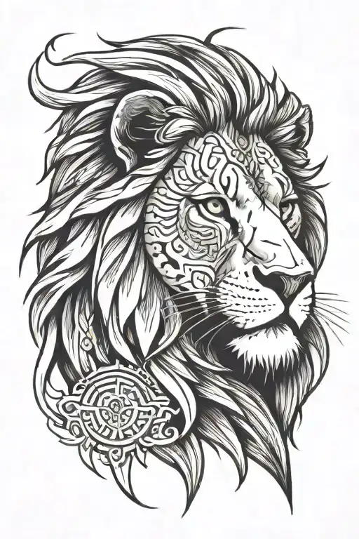 Lion With Scar On Eye